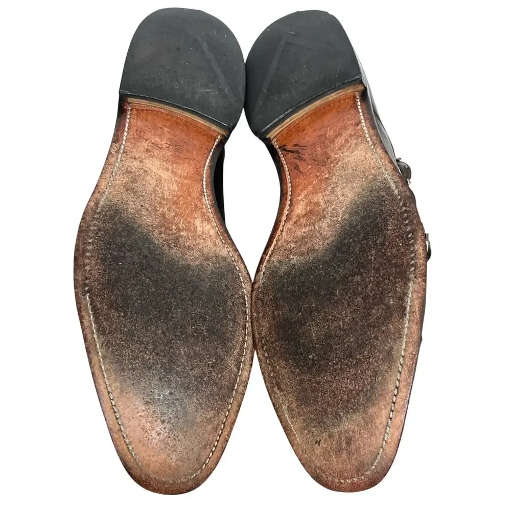 ALLEN EDMONDS Mora 2.0 Double Monk Strap Brown Leather Shoes Size 15 NICE